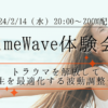 2月/タイムウェーバー体験会/遠隔波動調整つき/トラウマ解放/人生/最適化