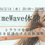 2月/タイムウェーバー体験会/遠隔波動調整つき/トラウマ解放/人生/最適化