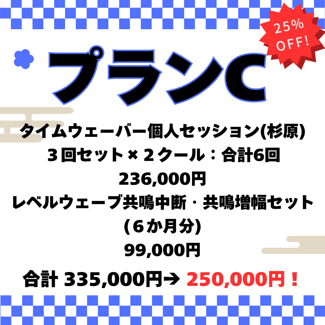 [プランC]杉さんのタイムウェーバーセッションをとことん受けたいッ！「スギスペシャル2024」福袋（限定３名）